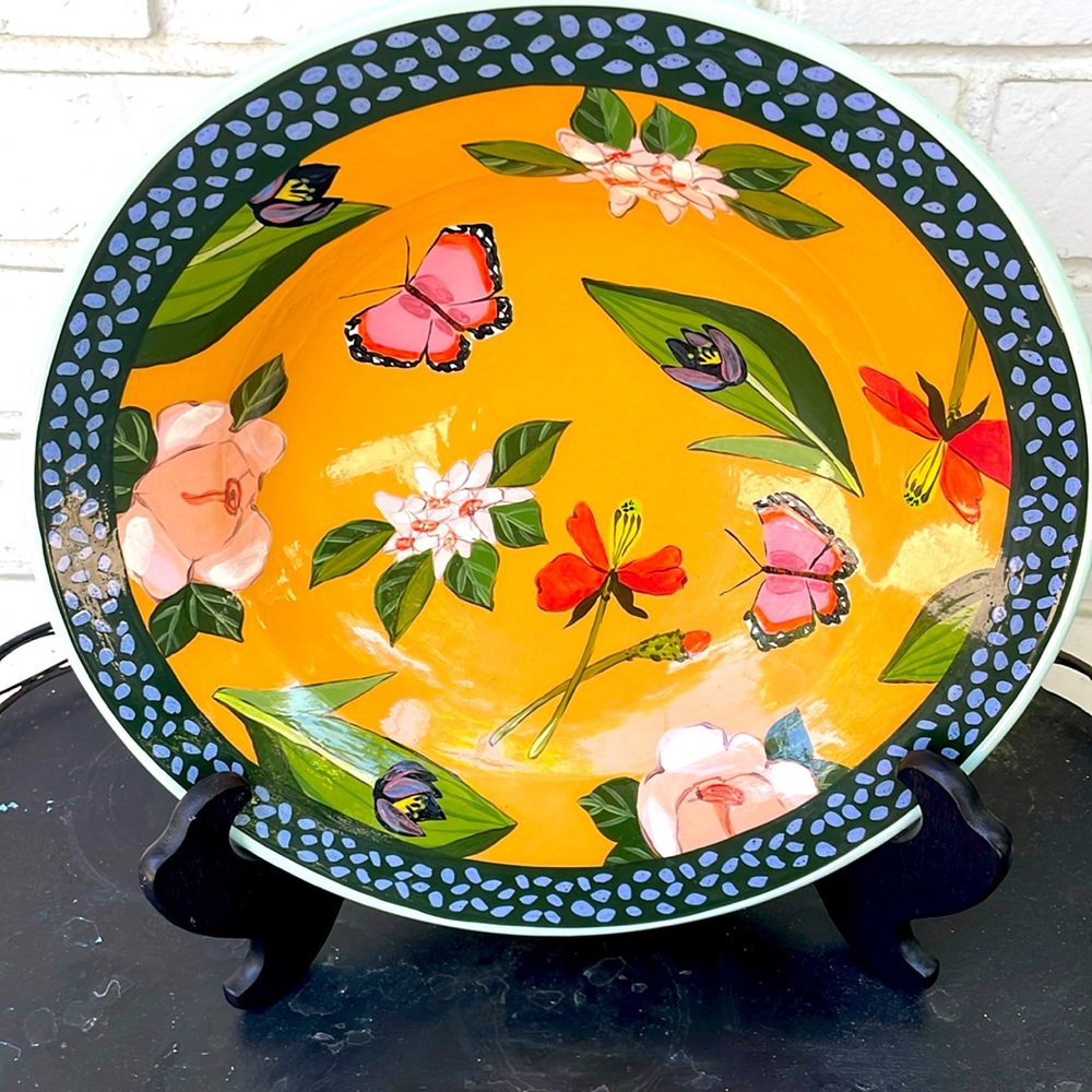 Droll Designs Big Rimmed Bowl 14 1/2" wide by 3" tall bowl